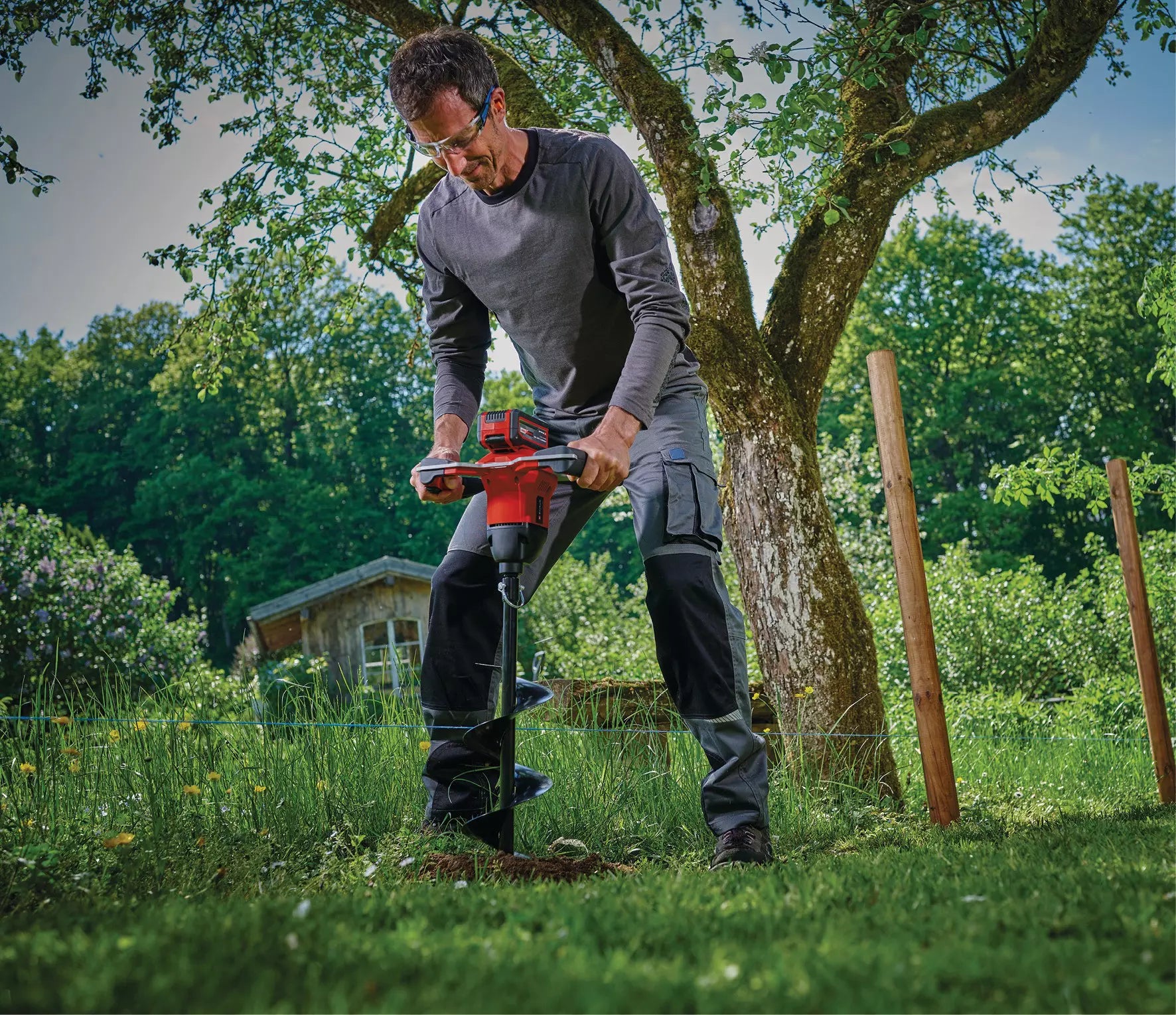 EINHELL GE-PA 18/150 Li BL-Solo PROFESSIONAL Foreza pamant fara fir - 0