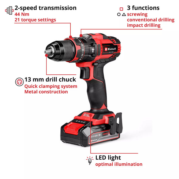 EINHELL TE-CD 18/44 Li-I Kit AUTOFILETANTA