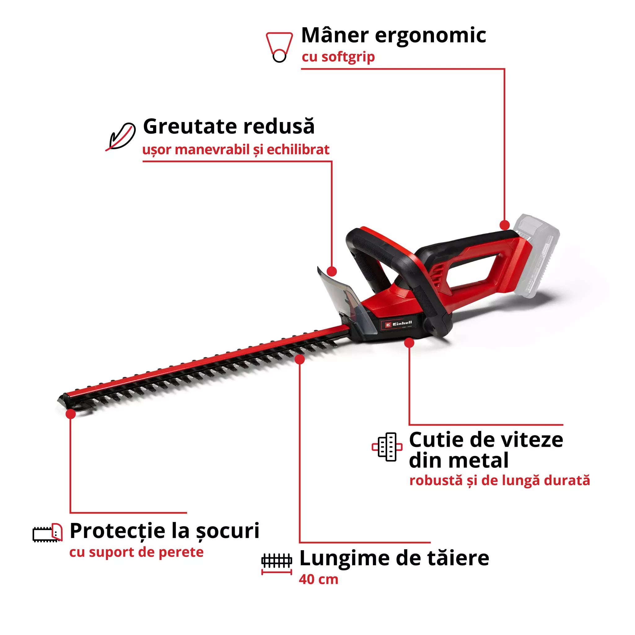 EINHELL GC-CH 18/40 Li Solo Foarfeca gard viu fara fir
