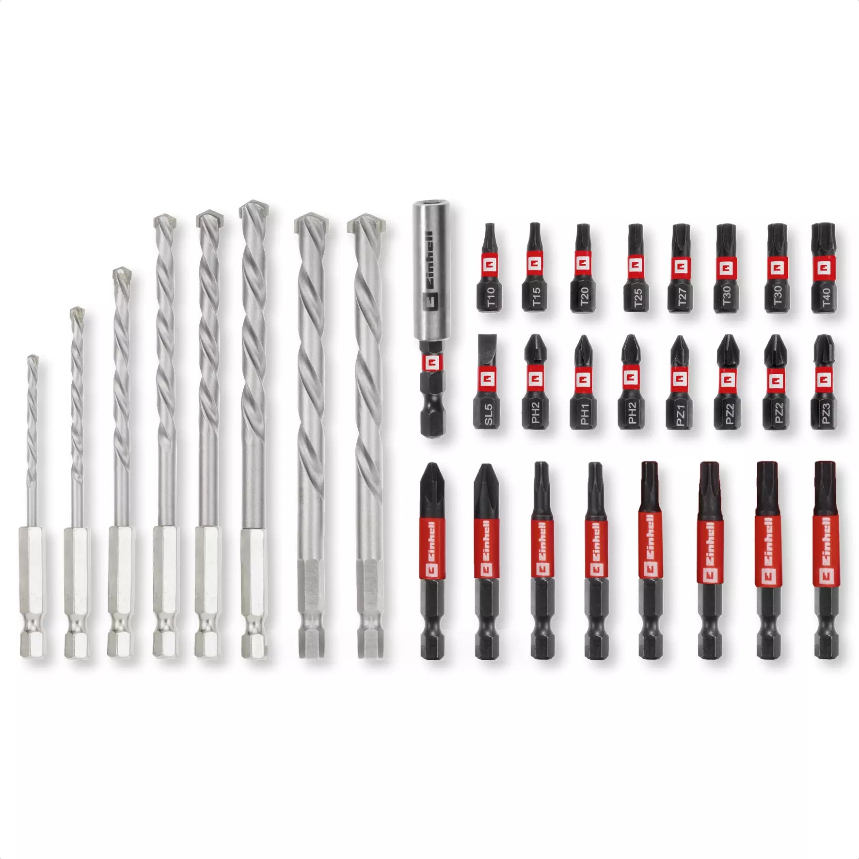 EINHELL Set 33 biti Einhell M-CASE 49118903, 50 mm, suport biti cu schimbare rapida, cutie de depozitare