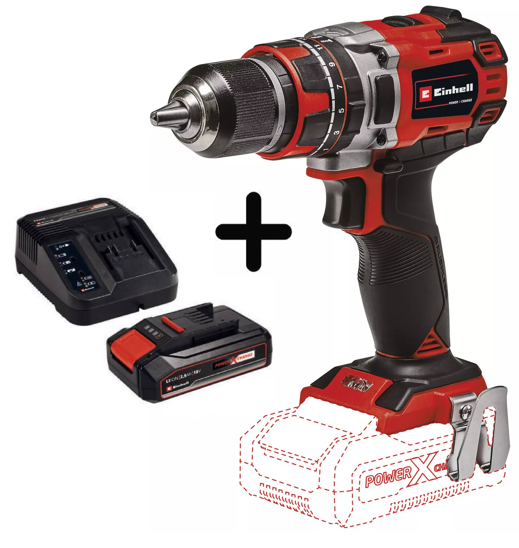 EINHELL TP-CD 18/50 Li-i BL-Solo AUTOFILETANTA + Starter Kit 18v 2.5Ah