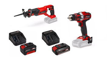 EINHELL Pachet TE-AP 18/22 Li Solo + TE-CD 18/40 LI SOLO + STARTER KIT 18V 4.0AH + STARTER KIT 18V 2.5AH